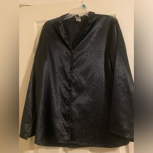 All Black Silk Blouse